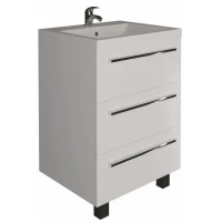 Тумба под раковину 1Marka Соната У51036 57,6 см, напольная, белый глянец 