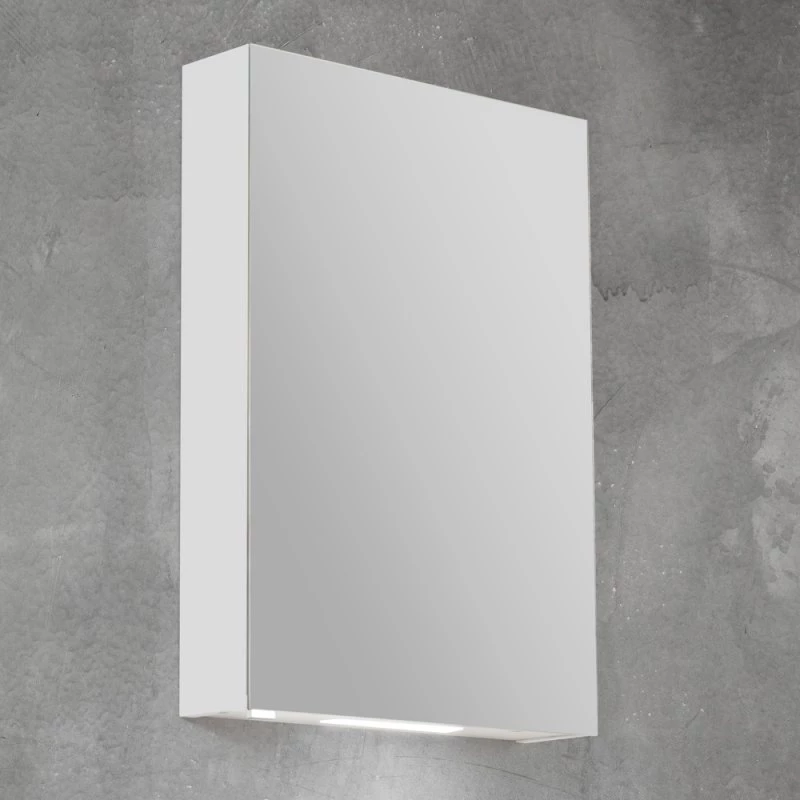 Зеркальный шкаф с нижней подсветкой и встроенной LED подсветкой 60х70 см BelBagno SPC-1A-DL-BL-600 - фото 9