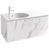 Тумба белый мрамор 100 см Jacob Delafon Odeon Rive Gauche EB2514-R6-NR4