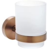 Стакан для зубных щеток Bemeta Amber 155110012 настенный, медное золото матовый