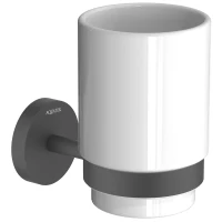Стакан для зубных щеток Aquatek Бетта AQ4604MB настенный, черный матовый