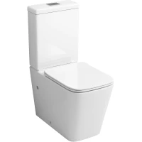 Унитаз-компакт Grossman GR-4445SQ безободковый, торнадо, с сиденьем микролифт, белый