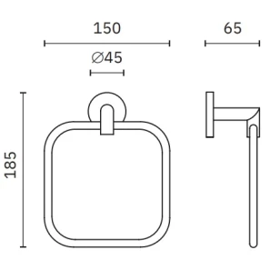 Изображение товара кольцо для полотенец nofer line 16504.b