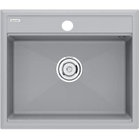 Кухонная мойка Paulmark Stepia PM115951-GRS 59x51 см, серый дым