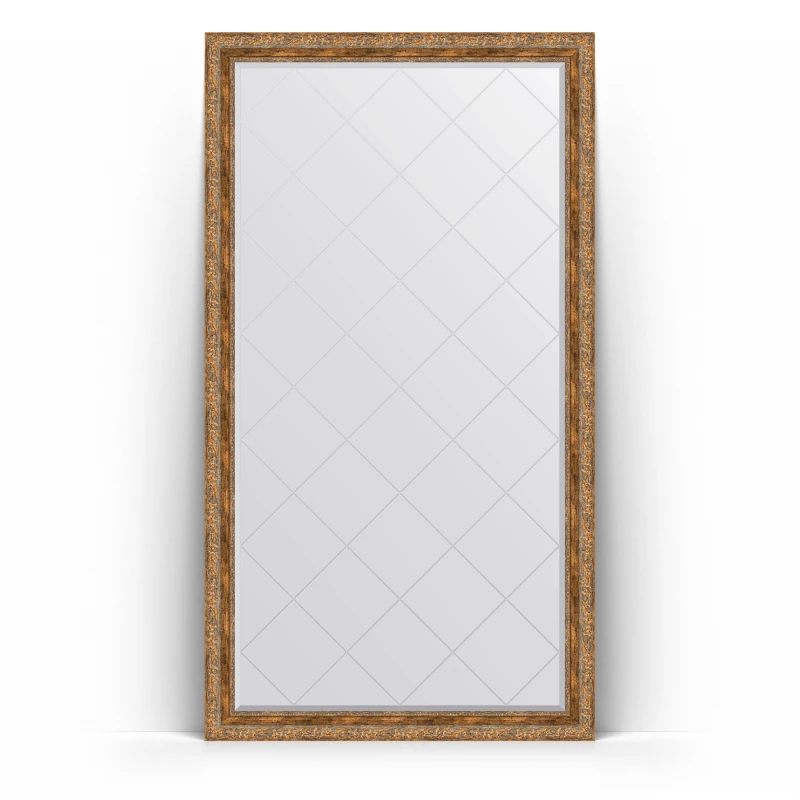 Зеркало напольное 110x200 см виньетка античная бронза Evoform Exclusive-G Floor BY 6354