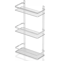 Полка для ванной Tekno-tel ES065SSS 25 см, тройная, серебро