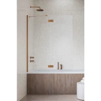 Шторка на ванну Radaway Essenza Brushed Copper PND II 110 Left 110002110-93-01L 110 см L, профиль медь матовая, стекло прозрачное