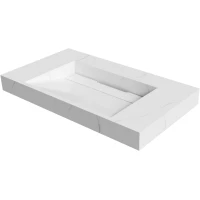 Раковина Armadi Art Flat Calacatta 859-080-CLCT 81x45,2 см, подвесная, белый мрамор