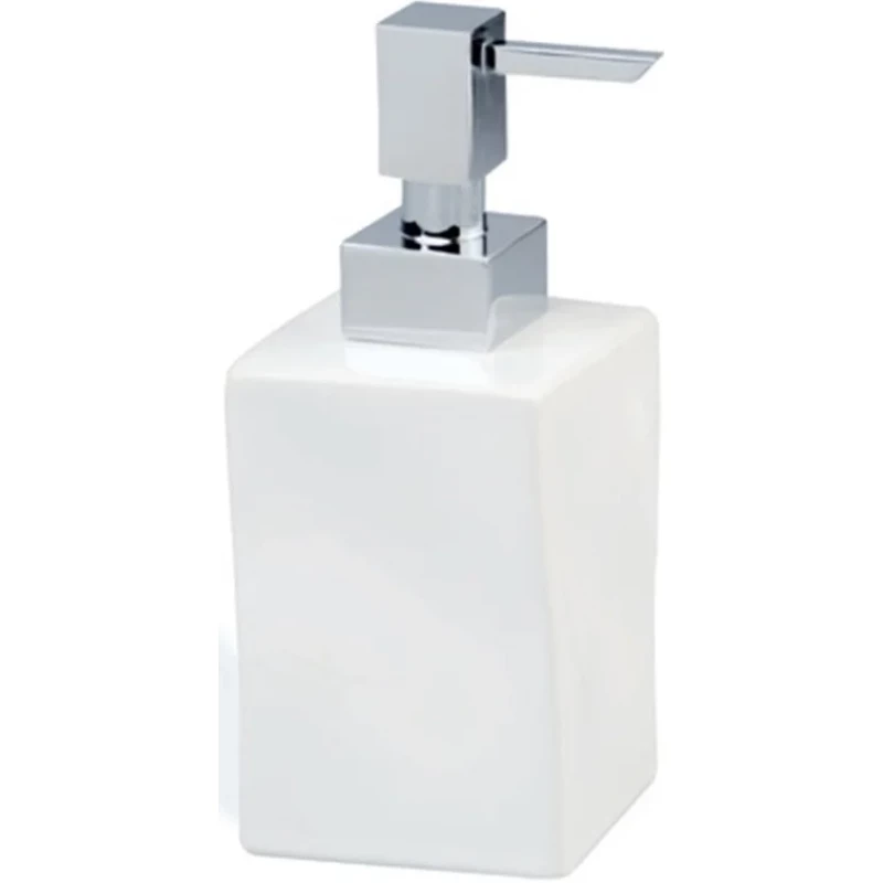 Дозатор для жидкого мыла Stil Haus Prisma 795(08-BI) настольный, хром/белый