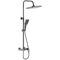 Душевая система Belz B24678-3 320x210 мм, со смесителем, оружейная сталь матовый