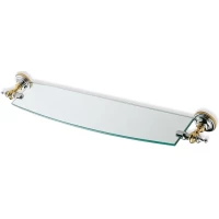 Полка стеклянная Stil Haus Giunone G04(02) 70 см, хром/золотой