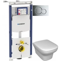 Комплект подвесной унитаз Jacob Delafon Vox EDM102-00 + E20142-00 + система инсталляции Geberit 111.362.00.5 + 115.770.21.5