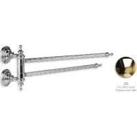 Полотенцедержатель Stil Haus Giunone G16(16) 38 см, поворотный, двойной, золотой