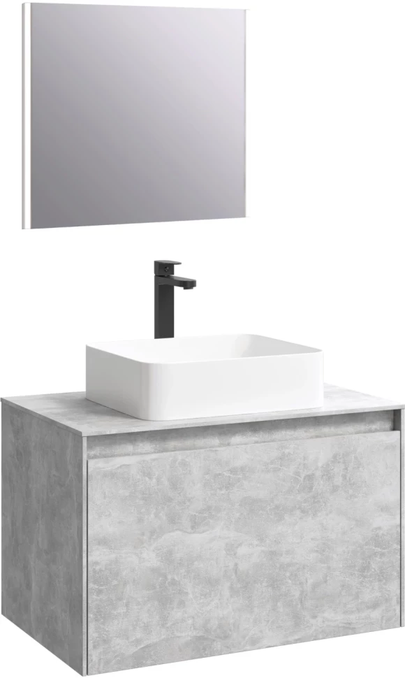 

Комплект мебели бетон светлый 80 см Aqwella 5 Stars Mobi MOB0108BS + MOB0708BS + 4640021064269 + SM0208