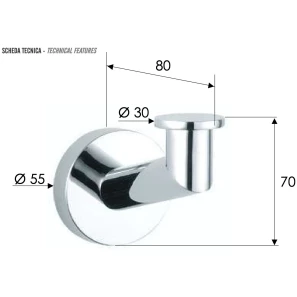 Изображение товара крючок remer guest gs50bo для ванны, белый матовый