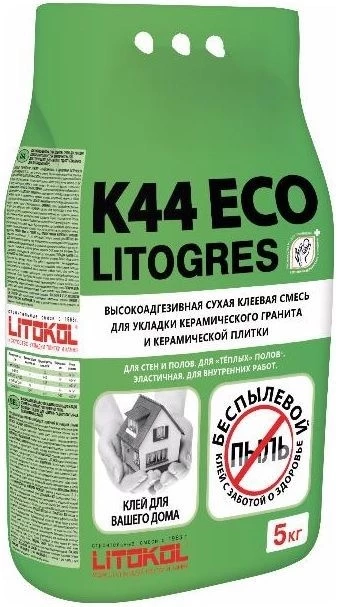 Клей Litokol клеевая смесь для плитки LITOGRES K44 ECO 5 кг.