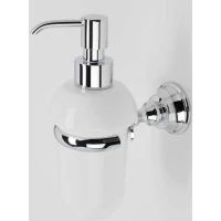 Дозатор для жидкого мыла Stil Haus Smart SM30(08-BI) настенный, хром/белый