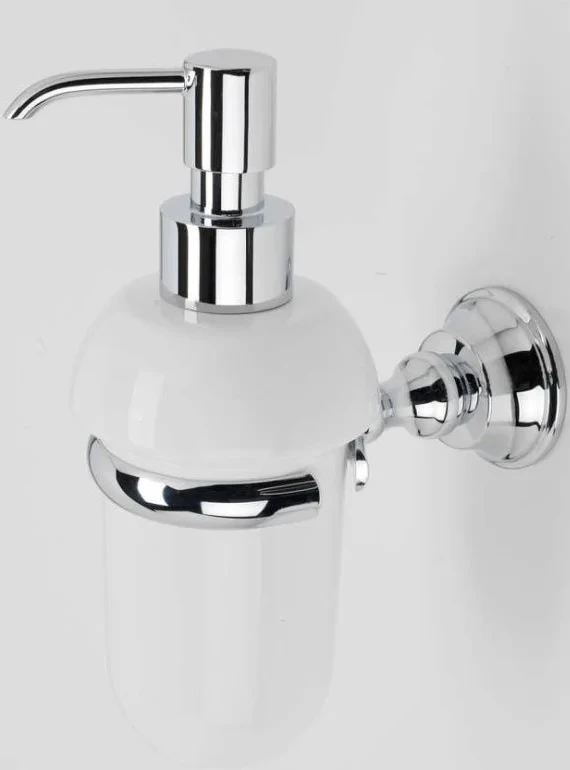 Дозатор для жидкого мыла Stil Haus Smart SM30(08-BI) настенный, хром/белый