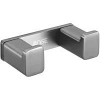 Крючок Rose RG1821T двойной, для ванны, оружейная сталь