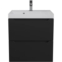 Тумба под раковину Uperwood Tanos New 2191020001 50 см, подвесная, черный матовый