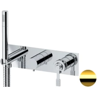 Смеситель для ванны Remer Atelier AL97D3DO встраиваемый, с душевым гарнитуром, золотой