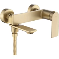 Смеситель для ванны Rea Storm REA-B7963 с душевым гарнитуром, золотой матовый