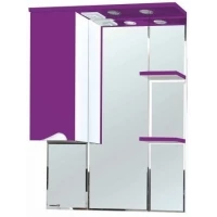 Зеркальный шкаф 75x100,3 см фиолетовый глянец/белый глянец L Bellezza Эйфория 4619113002410