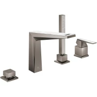 Смеситель на борт ванны Grohe Allure Brilliant 29525AL0 с душевым гарнитуром, темный графит матовый