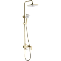 Душевая система Rea Storm REA-P9536 230 мм, со смесителем, золотой матовый