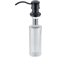 Дозатор для жидкого мыла Zorg ZR-21 BLACK 350 мл, встраиваемый, для кухни, черный