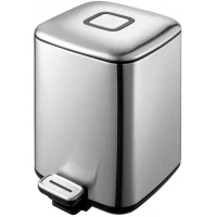 Мусорное ведро WeltWasser Mila MT 10000000886 12л, с педалью, нержавеющая сталь