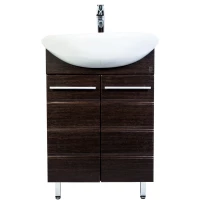 Тумба с раковиной белый глянец 57 см Orange Корро Ko-55TUV+RA