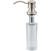 Дозатор для жидкого мыла Zorg ZR-21 STEEL 350 мл, встраиваемый, для кухни, нержавеющая сталь