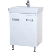 Тумба с раковиной белый глянец 60 см Bellezza Сиена 4633909660011 + 4620000148562