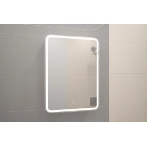Изображение товара зеркальный шкаф 60x80 см белый матовый r art&max platino am-pla-600-800-1d-r-ds-f