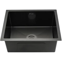 Кухонная мойка Gappo GS5040-6 50x40 см, графит матовый