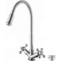 Смеситель для кухни D-Lin D151807-Q с гибким изливом, хром