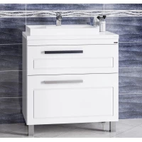 Тумба белый глянец 80 см Санта Юпитер 230011