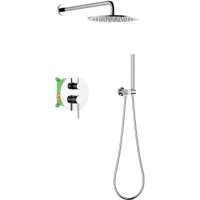 Душевой комплект Timo Saona SX-2369/00SM 250 мм, со смесителем, хром