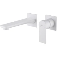 Смеситель для раковины Abber Weiss Insel AF8082FW встраиваемый, белый матовый