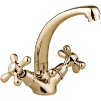 Смеситель для раковины Emmevi Deco Classic 12913/BR с донным клапаном, бронза