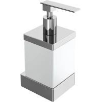 Дозатор для жидкого мыла Boheme Qubic 10727-CR настенный, хром