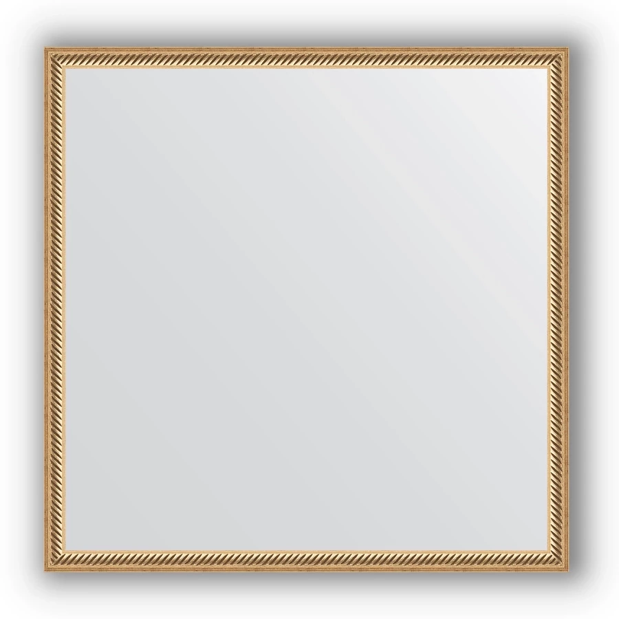 Зеркало 68x68 см витое золото Evoform Definite BY 0657 зеркало 68x68 см белая кожа с хромом evoform definite by 7629