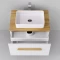 Комплект мебели белый/дуб 80 см Jorno Simply Sim.01.80/P/BuL-W + Y18293 + Sim.05.H200/BuL + Sim.02.75/P/W - 4