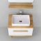 Комплект мебели белый/дуб 80 см Jorno Simply Sim.01.80/P/BuL-W + Y18293 + Sim.05.H200/BuL + Sim.02.75/P/W - 6