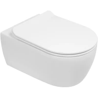 Унитаз подвесной SSWW CT2039V безободковый, с сиденьем микролифт, белый