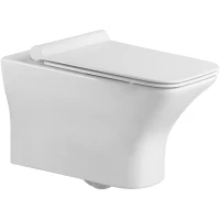 Унитаз подвесной Agger AT02100 безободковый, с сиденьем микролифт, белый глянец