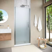 Душевая дверь Vegas Glass EP NOVO h2000 90 04 10 90 см, профиль никель матовый, стекло сатин