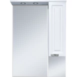 Изображение товара зеркальный шкаф misty терра п-тер02070-011п 69x100,1 см r, с подсветкой, выключателем, белый матовый