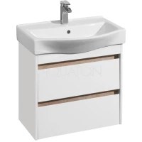 Тумба белый глянец/дуб эндгрейн 61,6 см Акватон Нортон 1A248801NT010